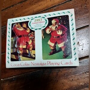 Vintage Coca-cola santa playing cards